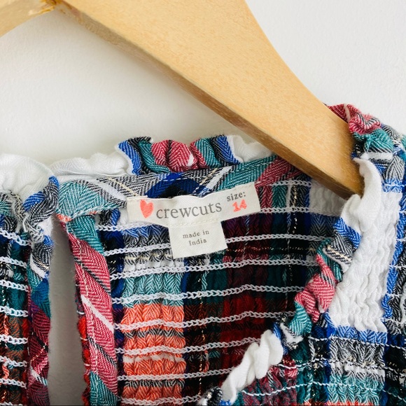 Crewcuts Ruffle Peplum Top in Snowy Stewart Tartan - Picture 7 of 9